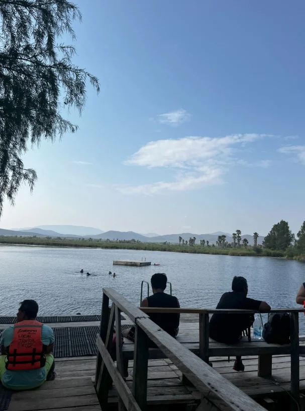 Lake with pier