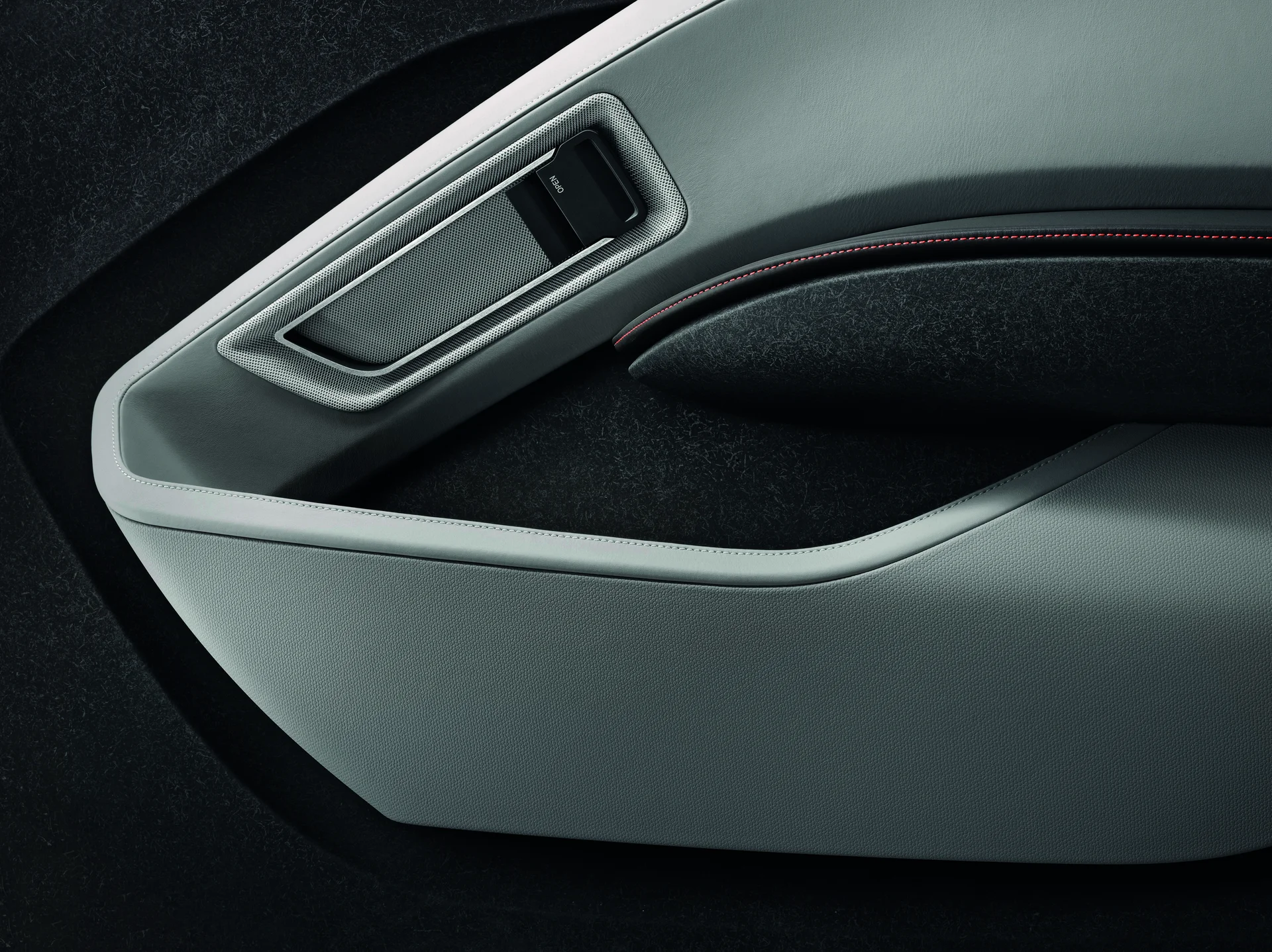 Grey door interior of a BMW i3.